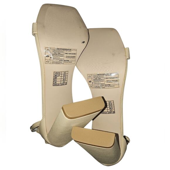 Forever 21 Y2K Elegant Cream Women's Square Toe Heels - Picture 5 of 5